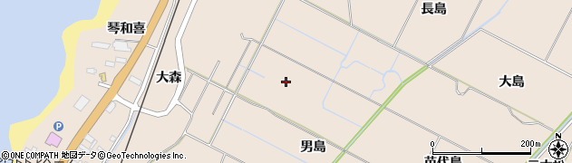 秋田県にかほ市象潟町男島周辺の地図