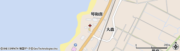秋田県にかほ市象潟町（琴和喜）周辺の地図