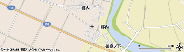 秋田県由利本荘市矢島町元町郷内52周辺の地図