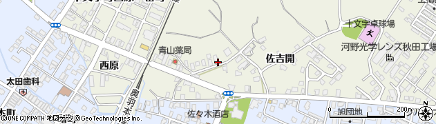秋田県横手市十文字町腕越（佐吉開）周辺の地図