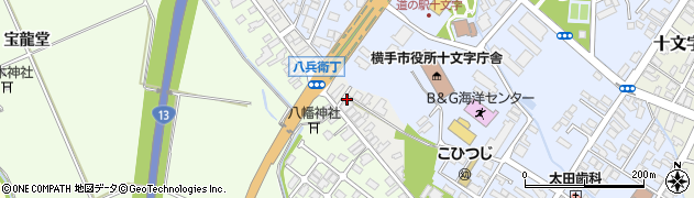 秋田県横手市十文字町十五野新田十文字下タ周辺の地図