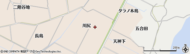 秋田県にかほ市象潟町（川尻）周辺の地図