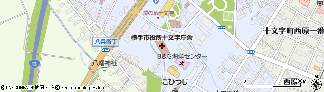 秋田県横手市十文字町海道下12周辺の地図