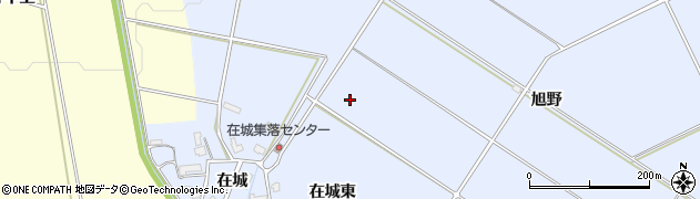 秋田県横手市増田町亀田在城東周辺の地図
