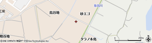 秋田県にかほ市象潟町（砂エゴ）周辺の地図