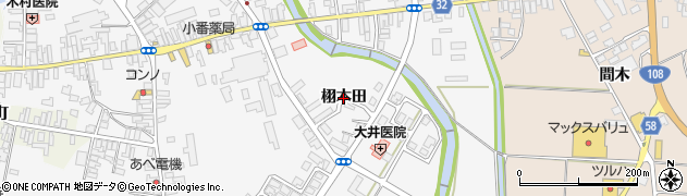 秋田県由利本荘市矢島町七日町（栩木田）周辺の地図
