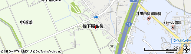 秋田県横手市十文字町上鍋倉（掵下屋布後）周辺の地図