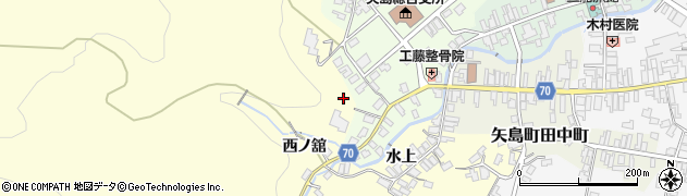 秋田県由利本荘市矢島町城内田屋の下62周辺の地図