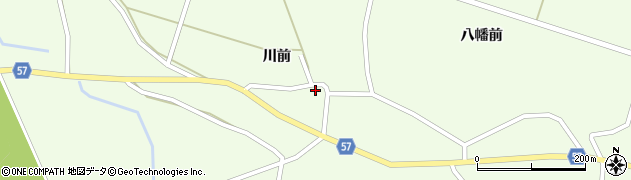 秋田県横手市十文字町睦合川前192周辺の地図