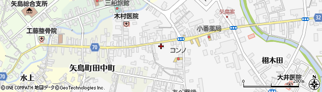 秋田県由利本荘市矢島町七日町（七日町）周辺の地図