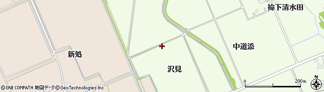 秋田県横手市十文字町上鍋倉沢見周辺の地図