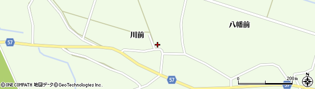 秋田県横手市十文字町睦合川前187周辺の地図