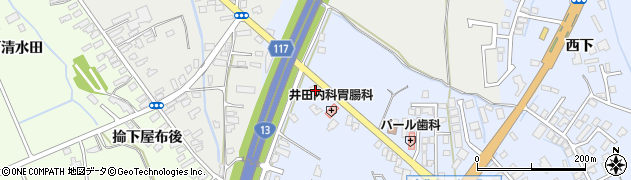 秋田県横手市十文字町海道下89周辺の地図