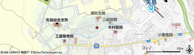 秋田県由利本荘市矢島町舘町周辺の地図