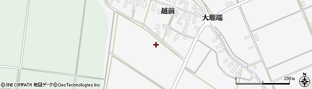 秋田県横手市十文字町越前周辺の地図