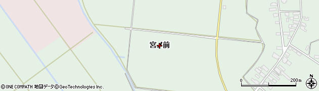秋田県横手市十文字町植田（宮ノ前）周辺の地図