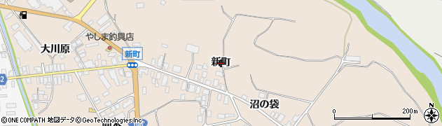 秋田県由利本荘市矢島町元町（新町）周辺の地図
