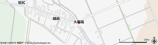 秋田県横手市十文字町越前大堰端周辺の地図