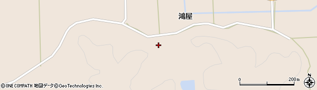 秋田県羽後町（雄勝郡）上到米（赤竹）周辺の地図