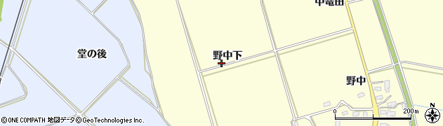 秋田県横手市平鹿町醍醐（野中下）周辺の地図