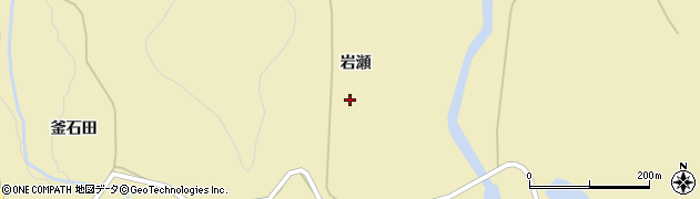 秋田県羽後町（雄勝郡）軽井沢（岩瀬）周辺の地図