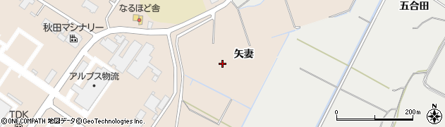 秋田県にかほ市象潟町矢妻周辺の地図