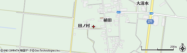 秋田県横手市十文字町植田植田14周辺の地図