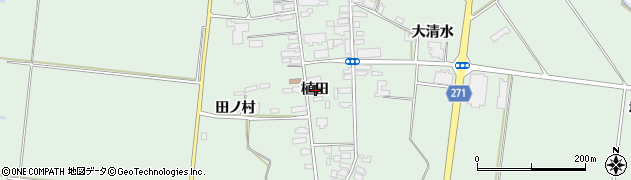 秋田県横手市十文字町植田植田周辺の地図