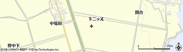 秋田県横手市平鹿町醍醐下二ッ又周辺の地図
