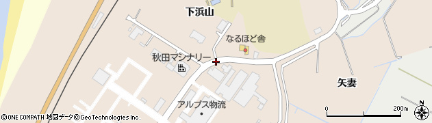 秋田県にかほ市象潟町（源蔵潟）周辺の地図