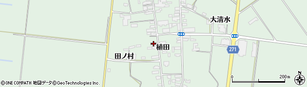 秋田県横手市十文字町植田植田55周辺の地図