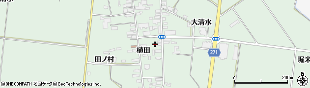 秋田県横手市十文字町植田植田132周辺の地図