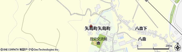 秋田県由利本荘市矢島町城内田屋の下周辺の地図