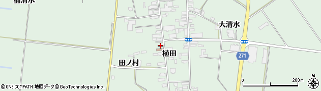 秋田県横手市十文字町植田植田56周辺の地図