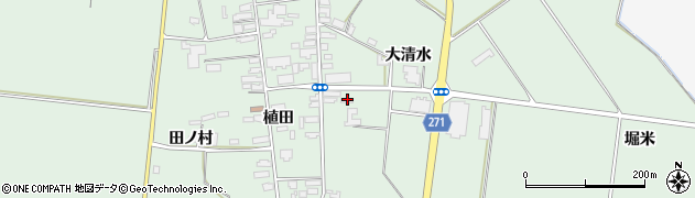 秋田県横手市十文字町植田植田10周辺の地図