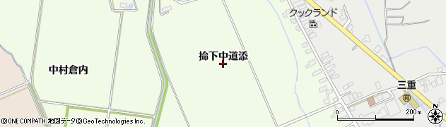 秋田県横手市十文字町上鍋倉周辺の地図
