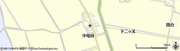 秋田県横手市平鹿町醍醐中篭田周辺の地図