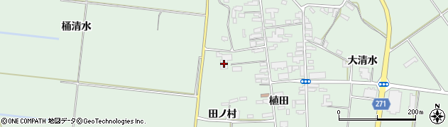 秋田県横手市十文字町植田植田65周辺の地図