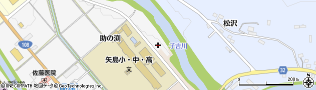 秋田県由利本荘市矢島町七日町助の渕173周辺の地図