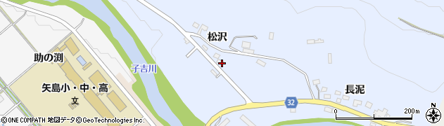 秋田県由利本荘市矢島町立石長泥55周辺の地図