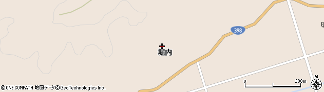 秋田県羽後町（雄勝郡）堀内周辺の地図