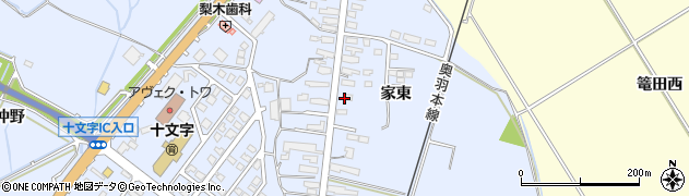 秋田県横手市十文字町梨木（家東）周辺の地図