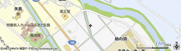 秋田県由利本荘市矢島町七日町助の渕33周辺の地図