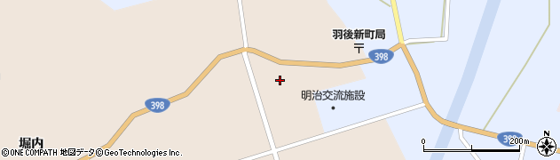 秋田県羽後町（雄勝郡）堀内（二本杉）周辺の地図