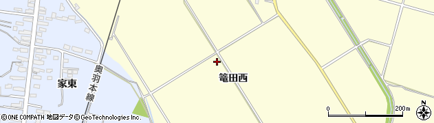 秋田県横手市平鹿町醍醐篭田西周辺の地図