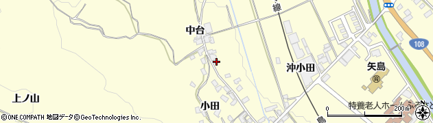 秋田県由利本荘市矢島町城内沖小田116周辺の地図