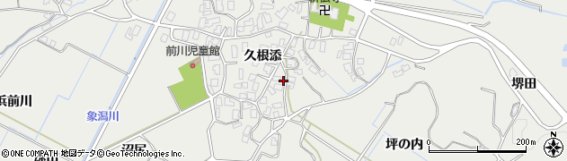 秋田県にかほ市前川久根添108周辺の地図