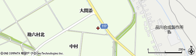 秋田県横手市十文字町上鍋倉（大関添）周辺の地図