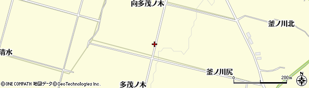 秋田県横手市平鹿町醍醐多茂ノ木周辺の地図