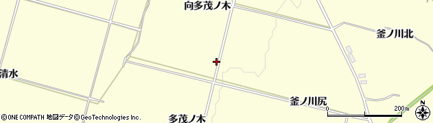 秋田県横手市平鹿町醍醐（多茂ノ木）周辺の地図